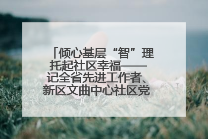 倾心基层“智”理 托起社区幸福——记全省先进工作者、新区文曲中心社区党委书记董世弘